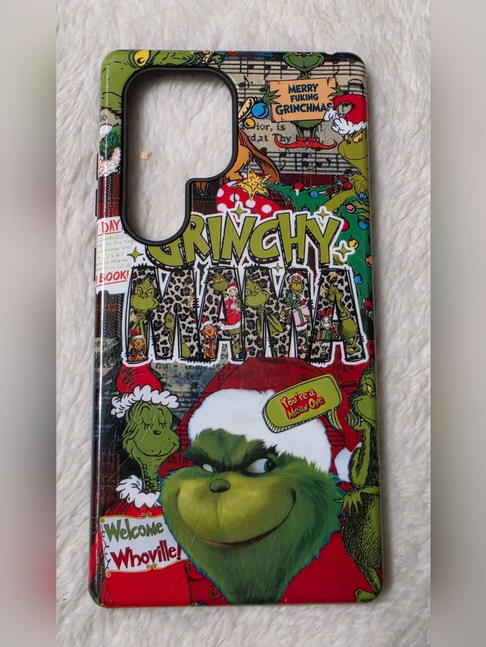 Samsung Galaxy S24 Ultra Grinch Case Protection Phone Cover Grinchy Mama Mom